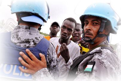 Photo of UN peacekeepers (police).
