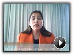 Témoignage vidéo du Lt Carolina Céspedes Benavente, Chili.