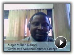 Témoignage vidéo du Major Million Ndlovu, Zimbabwe College Nationale de la Défense.